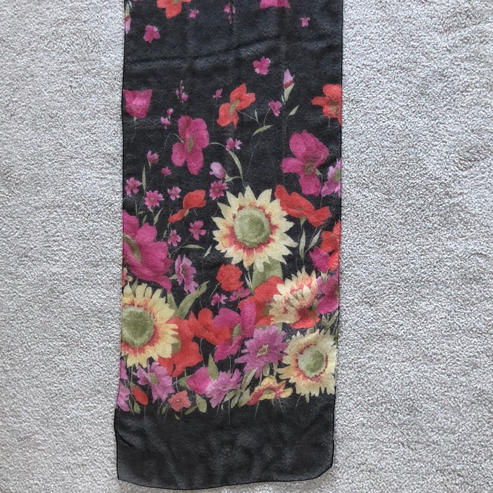 Talbots rayon scarf. 15 x 60. Oblong